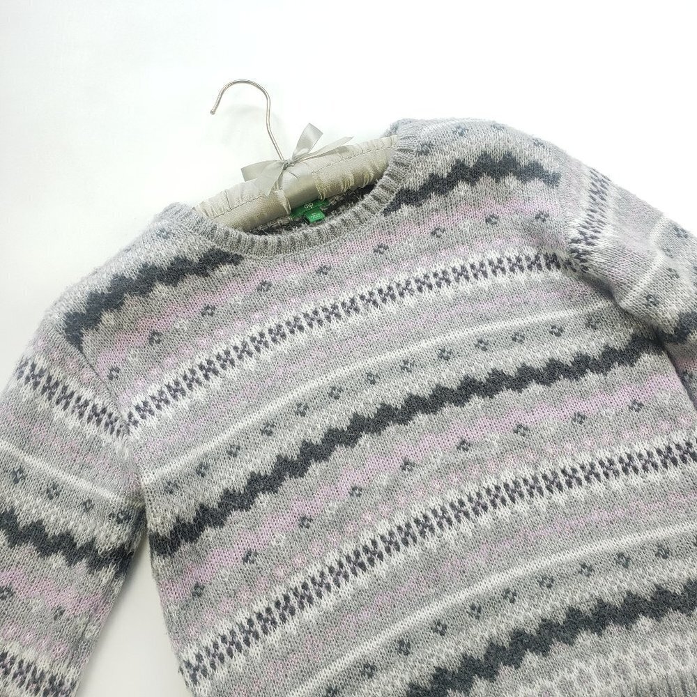 Dip Gray Light Purple Christmas Sweater Size XL